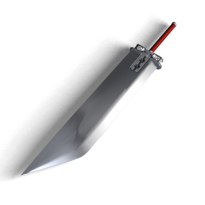 3dsmax cloud strife sword