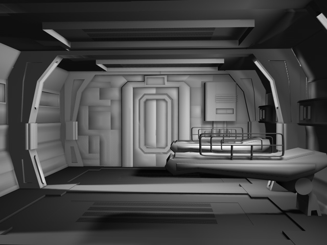 sci fi room 3d model