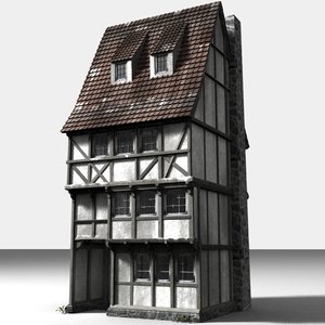 medieval townbuilding 3d lwo