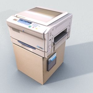 photocopier copier minolta 3d model