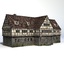 medieval townbuilding 3d model