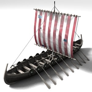 3d 3ds boat viking