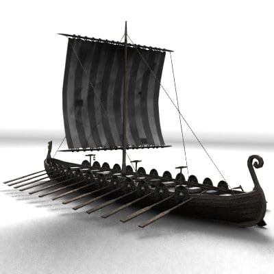 3d boat viking