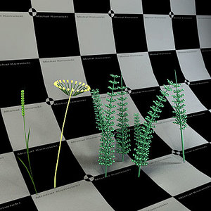 3d model plant weed stalk