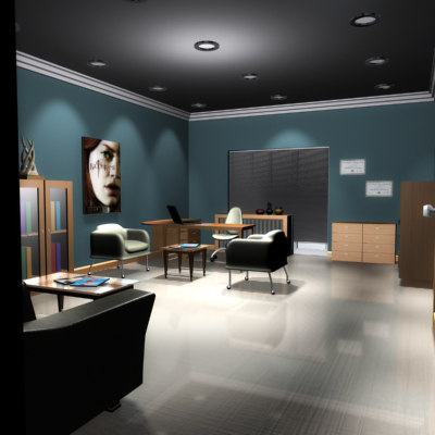 Office File Model 3d model office interior