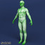 polygonal male body character 3d model