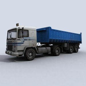 3d model dump truck 2