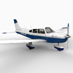 piper archer aircraft plane 3d model