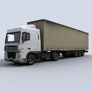 transport truck 3d model