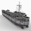 lst landing transport ship boat 3d model