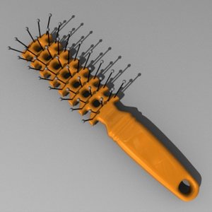 3d model hair brush