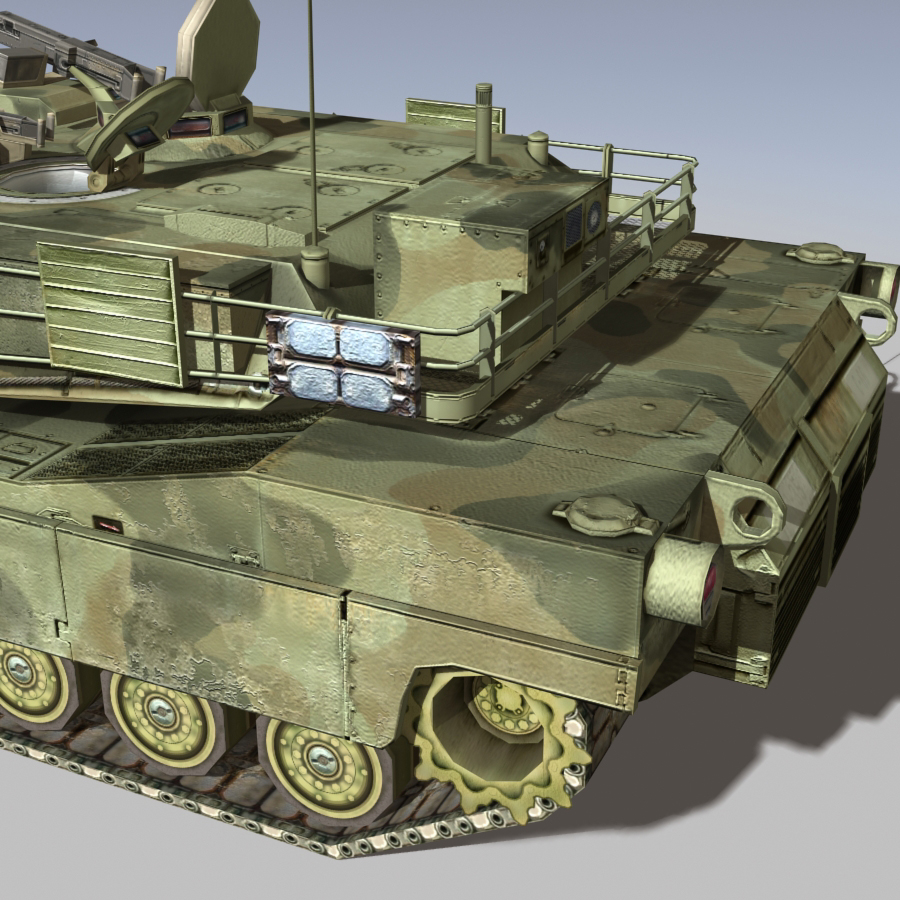 military m1 abrams tank 3d model