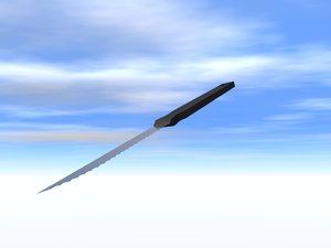 free knife cutting 3d model