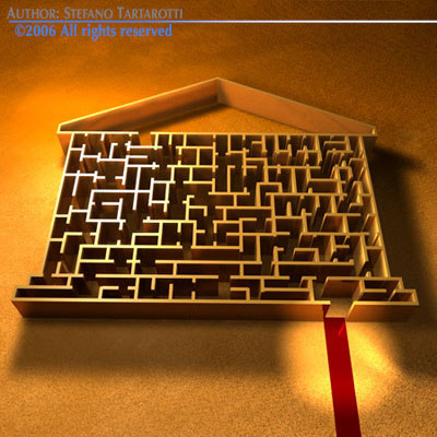 3ds max labyrinth house shape