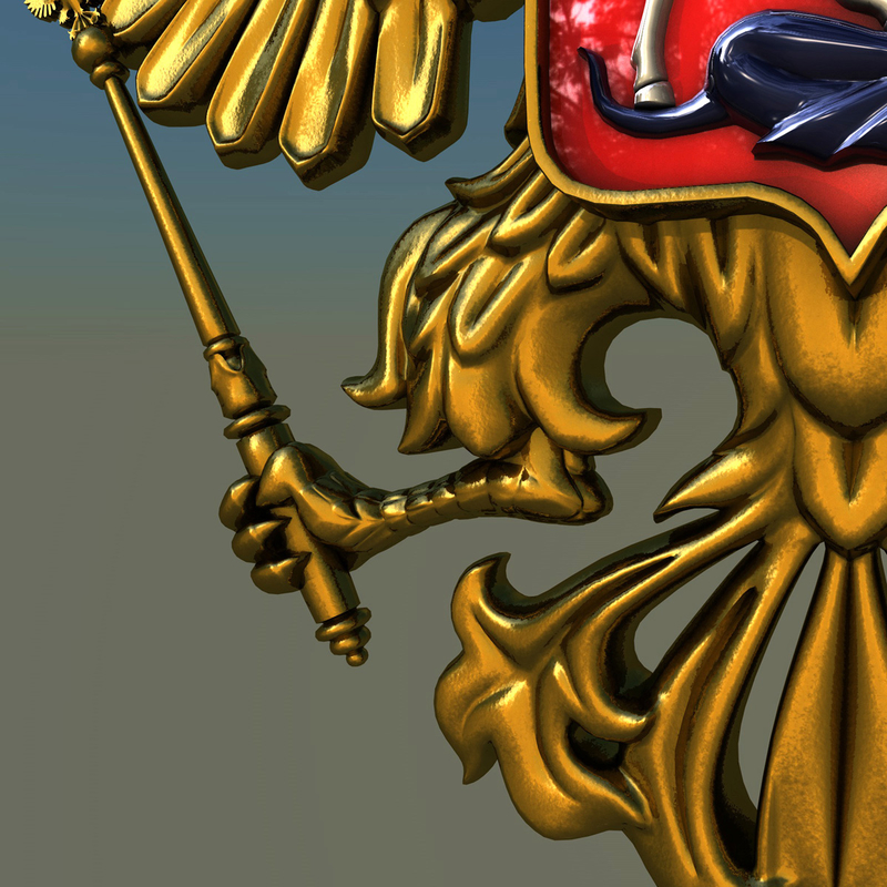 3d heraldry russia russian federation