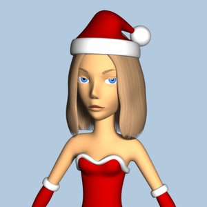 3ds santa girl character