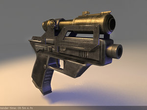 scifi gun 3d model