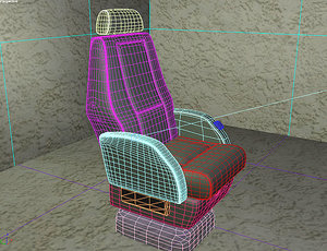 3d model seat learjet