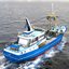 trawler trawling 3d model