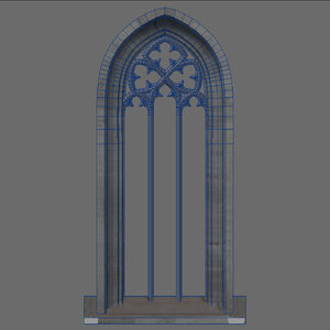 gothic window 3d model