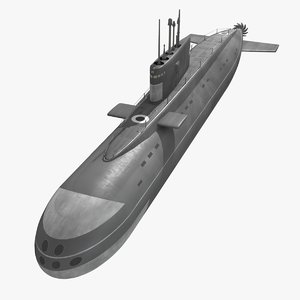 russian kilo class submarine 3d model