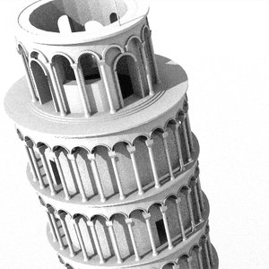 3d model leaning tower pisa