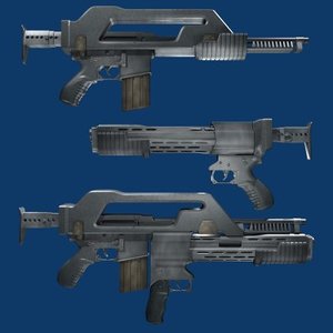 m26 rifle shotgun 3d model