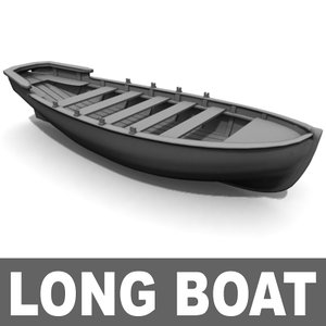 lifeboat longboat 3d model