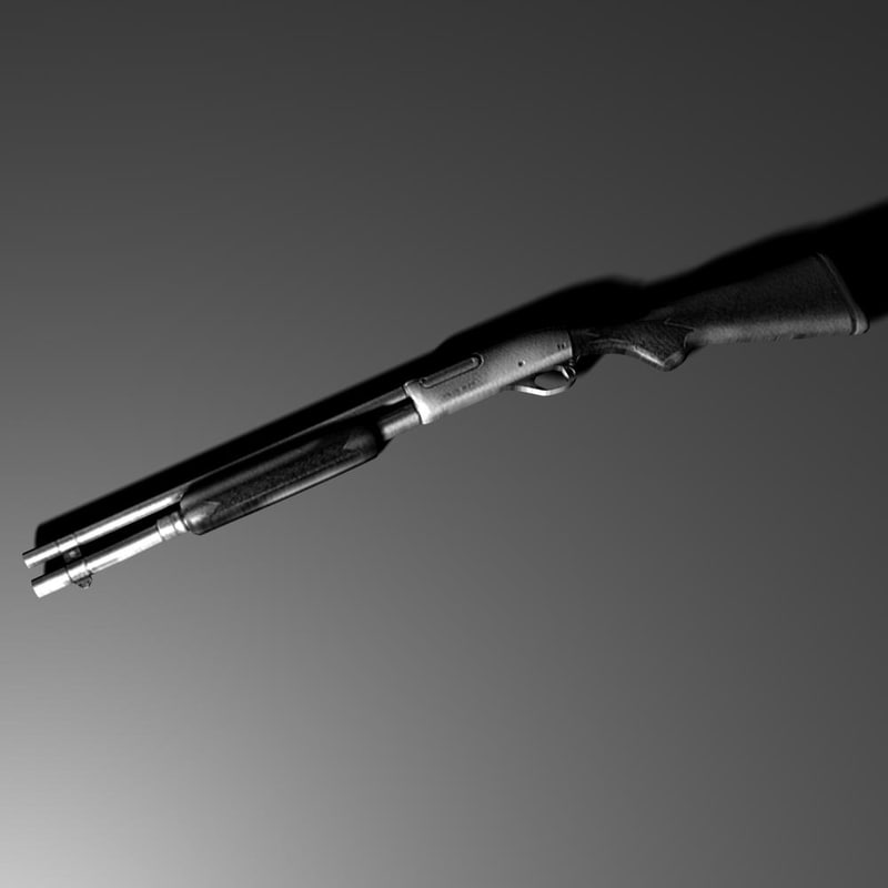 remington 870 3d model