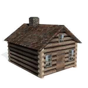 3d historical log cabin farms