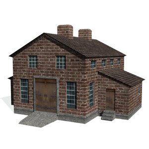 3d model historical brewery distillery factory