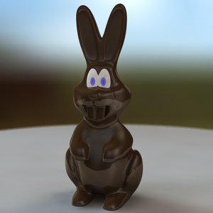 chocolate easter bunny 3d model