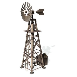 historical wind pump windmill 3d 3ds
