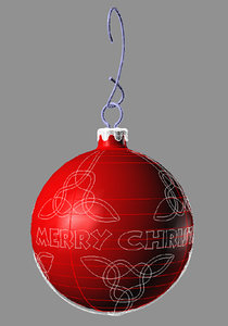 free christmas tree ornament 3d model
