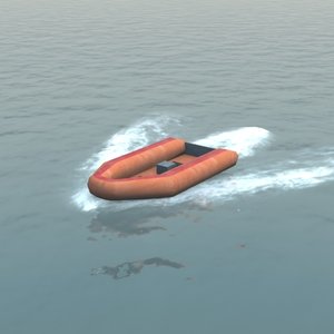 inflatable dingy 3d max