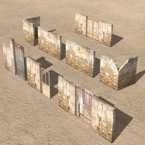 3d arab city element wall model