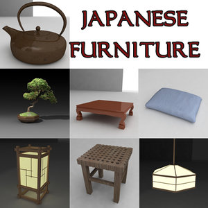 japan furniture japanese 3d model
