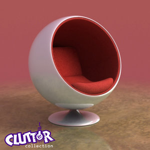 3d eero aarnio ball chair model