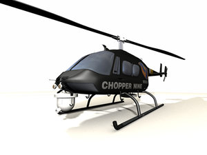 news helicopter 3d model