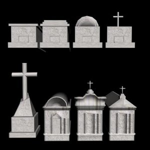 new graves markers 3d model