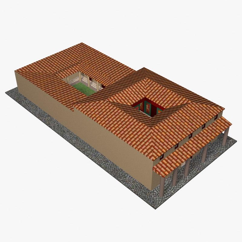 3d domus roman mansion model