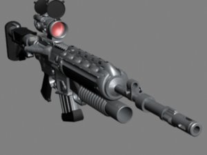 3d m16 rifle model