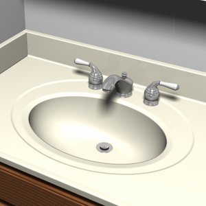 3d bathroom sink model