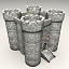 3ds max castle fortress tower