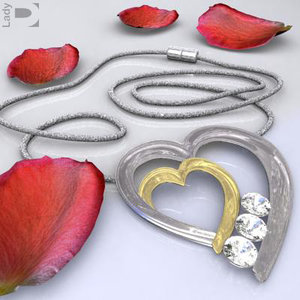 heart jewel art 3d model