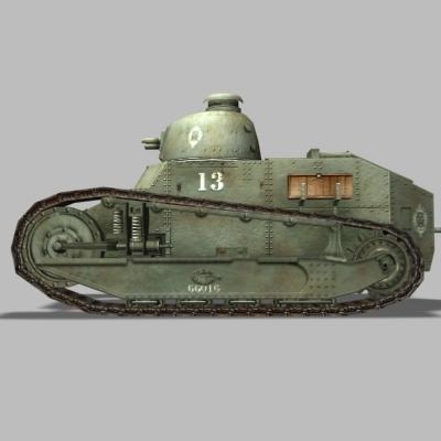 3d model renault tank