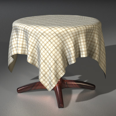 3d model bistro table cloth