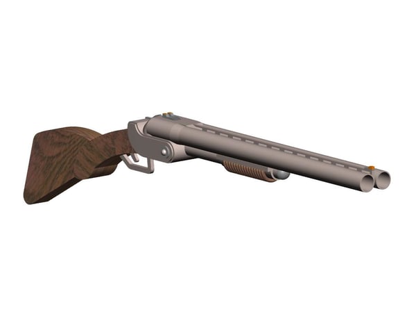 foam dart double barrel shotgun