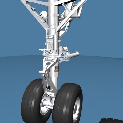 airbus a330 landing gear 3d model