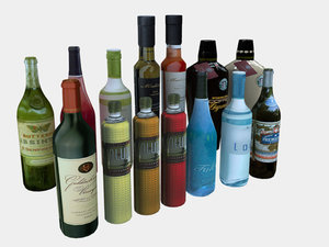 3d bottles bar architectural